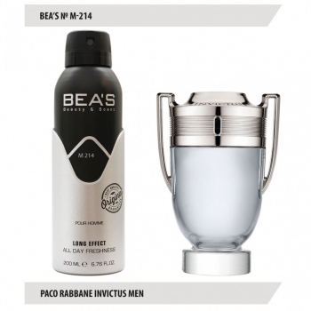 M 214 ДЕЗОДОРАНТ BEAS PACO RABBANE INVICTUS 200ML